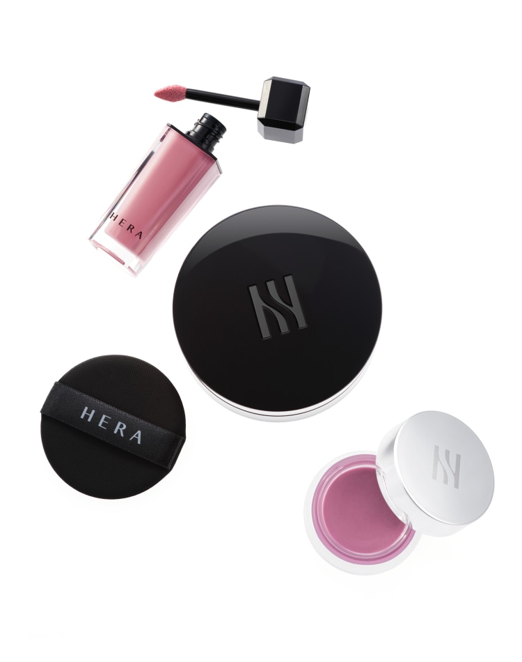 BLACK CUSHION FOUNDATION, SENSUAL NUDE GLOSS, SENSUAL LIP & CHEEK